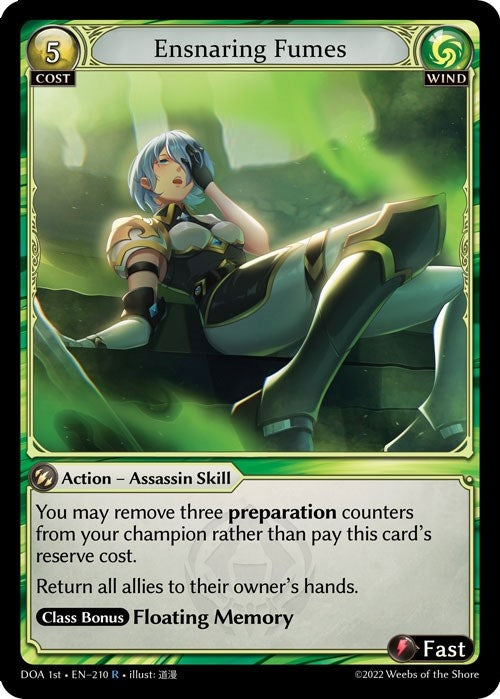 Image for Ensnaring Fumes (210) (Dawn of Ashes 1st Edition) (DOA 1st) - Grand Archive TCG