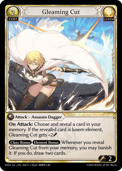 Image for Gleaming Cut (260) (Dawn of Ashes 1st Edition) (DOA 1st) - Grand Archive TCG