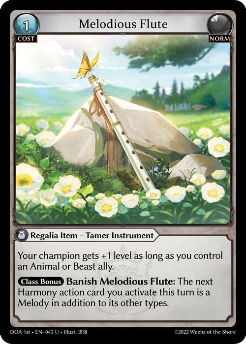 Image for Melodious Flute (043) (Dawn of Ashes 1st Edition) (DOA 1st) - Grand Archive TCG
