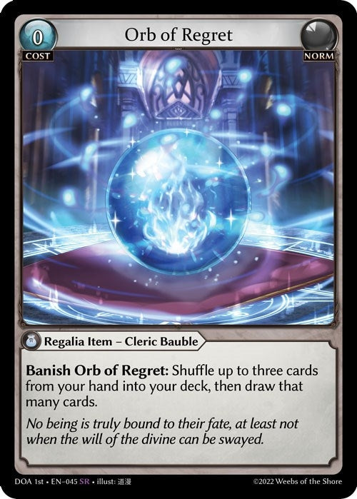 Image for Orb of Regret (045) (Dawn of Ashes 1st Edition) (DOA 1st) - Grand Archive TCG