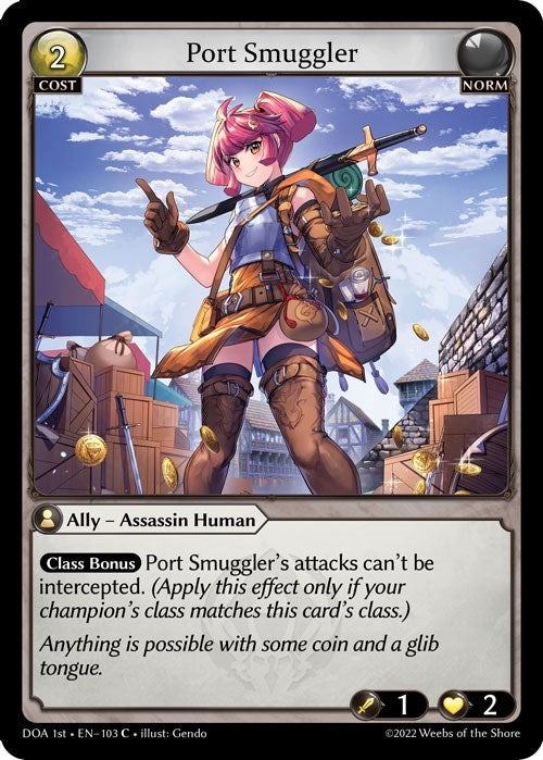 Image for Port Smuggler (103) (Dawn of Ashes 1st Edition) (DOA 1st) - Grand Archive TCG