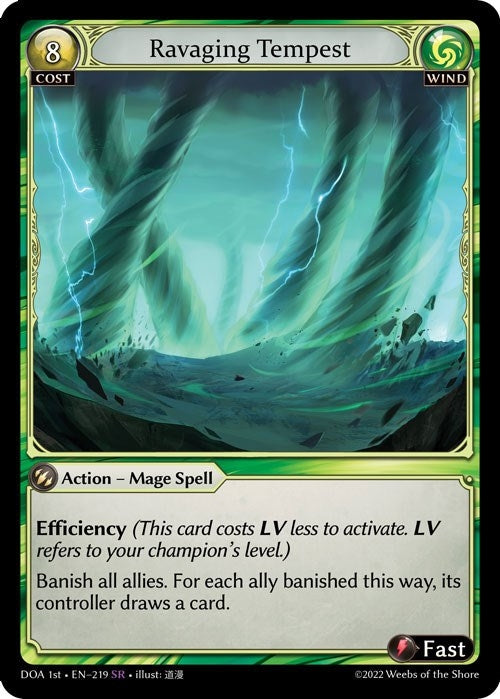 Image for Ravaging Tempest (219) (Dawn of Ashes 1st Edition) (DOA 1st) - Grand Archive TCG