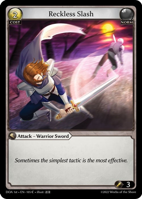 Image for Reckless Slash (105) (Dawn of Ashes 1st Edition) (DOA 1st) - Grand Archive TCG