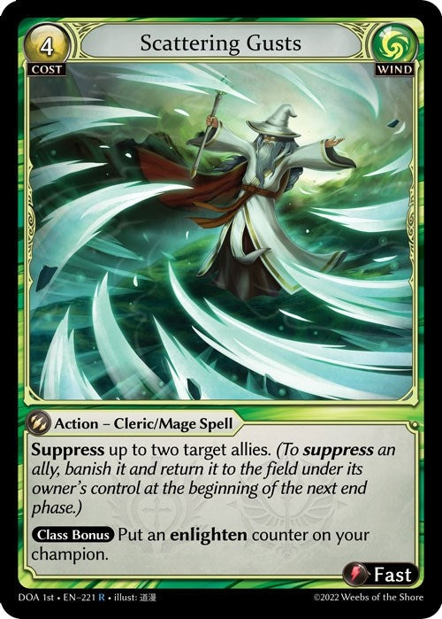 Image for Scattering Gusts (221) (Dawn of Ashes 1st Edition) (DOA 1st) - Grand Archive TCG