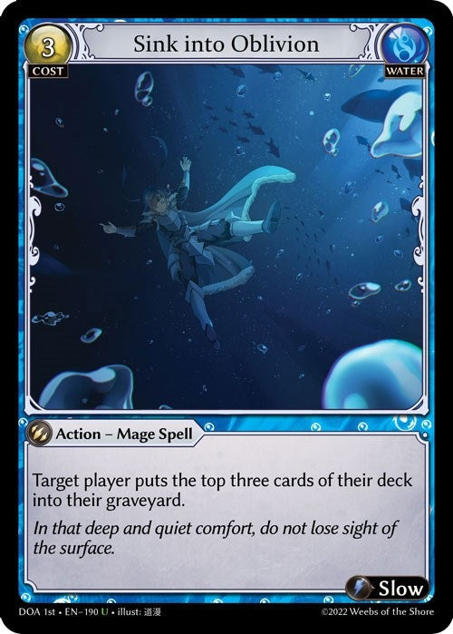 Image for Sink into Oblivion (190) (Dawn of Ashes 1st Edition) (DOA 1st) - Grand Archive TCG