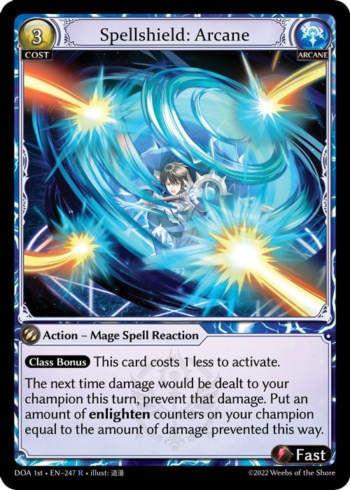 Image for Spellshield: Arcane (247) (Dawn of Ashes 1st Edition) (DOA 1st) - Grand Archive TCG