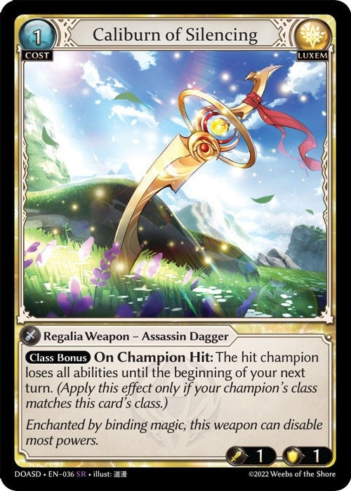 Image for Caliburn of Silencing (036) (Dawn of Ashes Starter Decks) (DOASD) - Grand Archive TCG