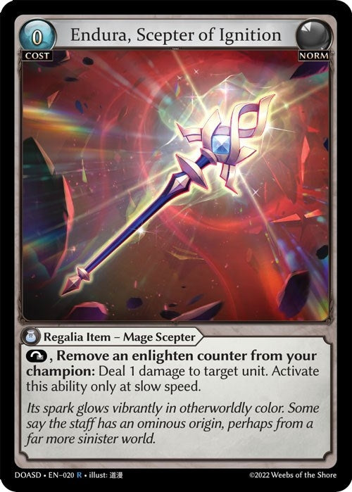Image for Endura, Scepter of Ignition (020) (Dawn of Ashes Starter Decks) (DOASD) - Grand Archive TCG