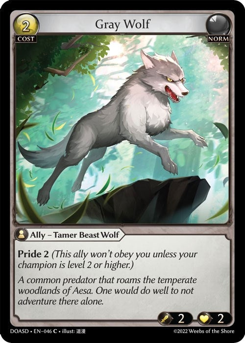Image for Gray Wolf (046) (Dawn of Ashes Starter Decks) (DOASD) - Grand Archive TCG