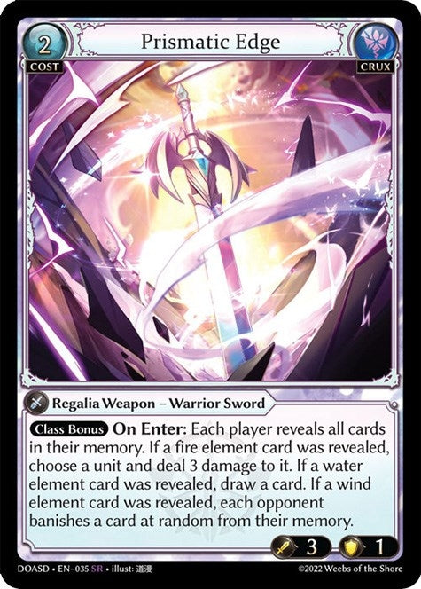 Image for Prismatic Edge (035) (Dawn of Ashes Starter Decks) (DOASD) - Grand Archive TCG