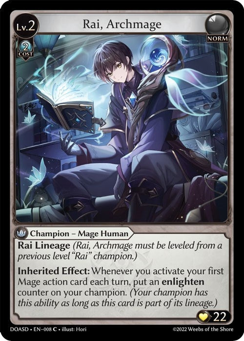 Image for Rai, Archmage (008) (Dawn of Ashes Starter Decks) (DOASD) - Grand Archive TCG