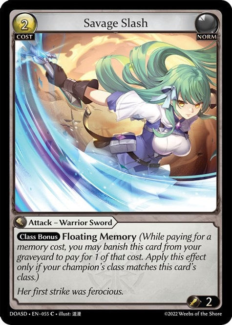 Image for Savage Slash (055) (Dawn of Ashes Starter Decks) (DOASD) - Grand Archive TCG