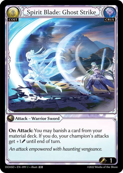 Image for Spirit Blade: Ghost Strike (099) (Dawn of Ashes Starter Decks) (DOASD) - Grand Archive TCG