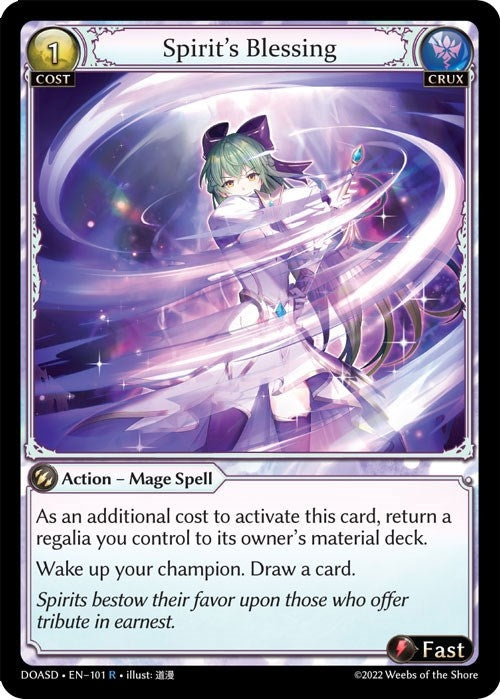 Image for Spirit's Blessing (101) (Dawn of Ashes Starter Decks) (DOASD) - Grand Archive TCG