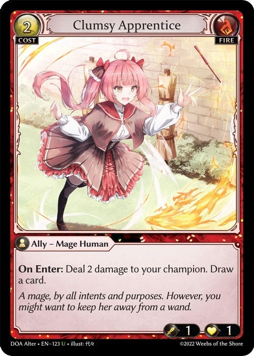 Image for Clumsy Apprentice (123) (Dawn of Ashes Alter Edition) (DOA Alter) - Grand Archive TCG