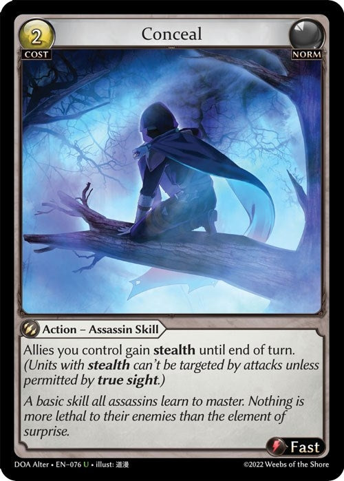 Image for Conceal (076) (Dawn of Ashes Alter Edition) (DOA Alter) - Grand Archive TCG