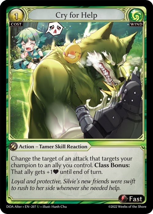 Image for Cry for Help (207) (Dawn of Ashes Alter Edition) (DOA Alter) - Grand Archive TCG