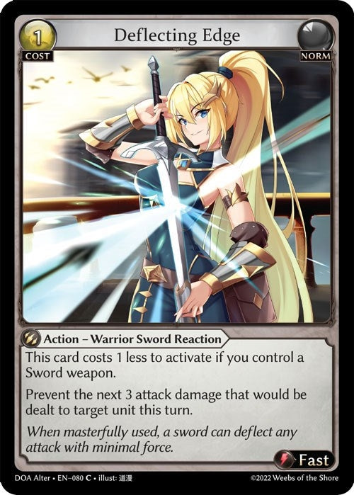 Image for Deflecting Edge (080) (Dawn of Ashes Alter Edition) (DOA Alter) - Grand Archive TCG
