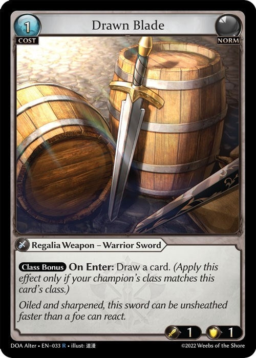 Image for Drawn Blade (033) (Dawn of Ashes Alter Edition) (DOA Alter) - Grand Archive TCG
