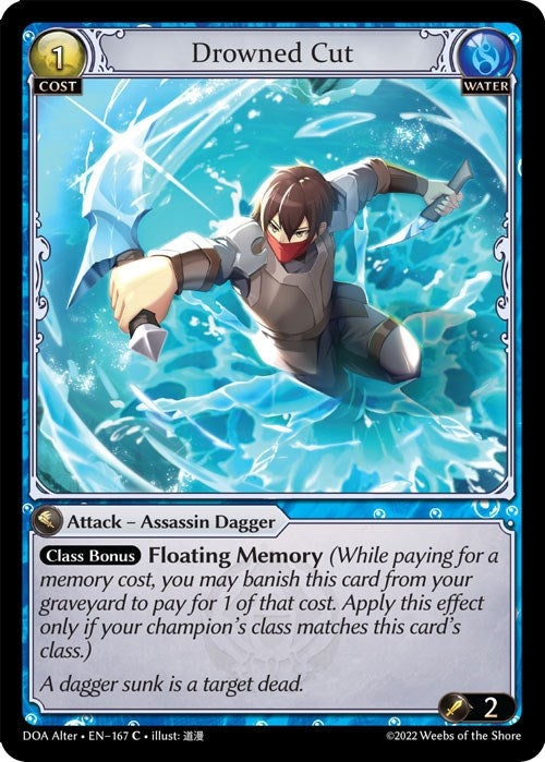 Image for Drowned Cut (167) (Dawn of Ashes Alter Edition) (DOA Alter) - Grand Archive TCG