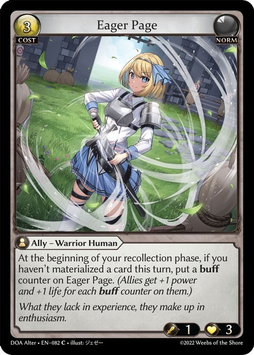 Image for Eager Page (082) (Dawn of Ashes Alter Edition) (DOA Alter) - Grand Archive TCG