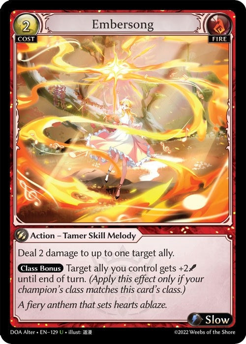 Image for Embersong (129) (Dawn of Ashes Alter Edition) (DOA Alter) - Grand Archive TCG