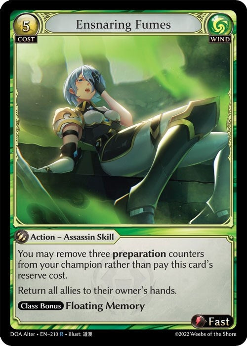 Image for Ensnaring Fumes (210) (Dawn of Ashes Alter Edition) (DOA Alter) - Grand Archive TCG