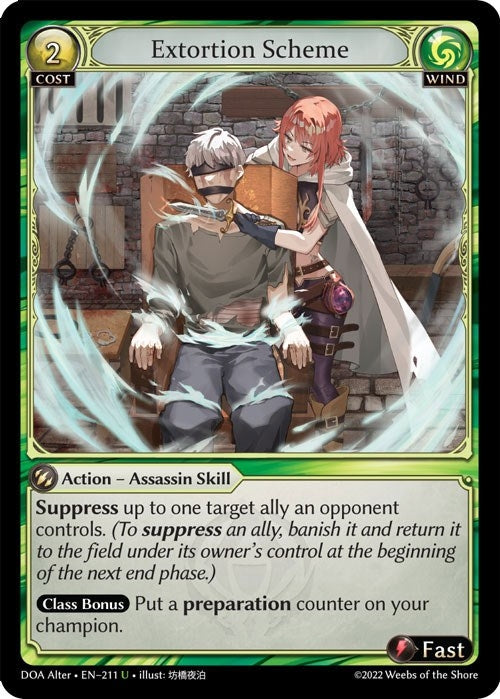 Image for Extortion Scheme (211) (Dawn of Ashes Alter Edition) (DOA Alter) - Grand Archive TCG