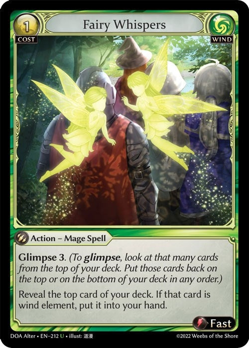 Image for Fairy Whispers (212) (Dawn of Ashes Alter Edition) (DOA Alter) - Grand Archive TCG