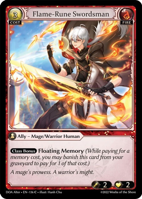 Image for Flame-Rune Swordsman (136) (Dawn of Ashes Alter Edition) (DOA Alter) - Grand Archive TCG