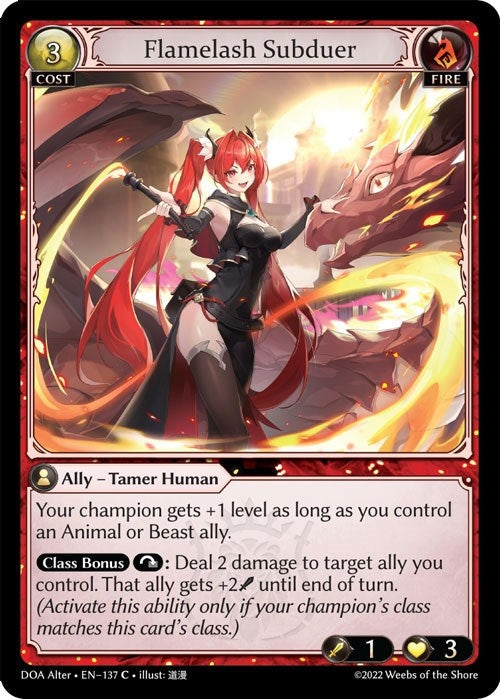 Image for Flamelash Subduer (137) (Dawn of Ashes Alter Edition) (DOA Alter) - Grand Archive TCG