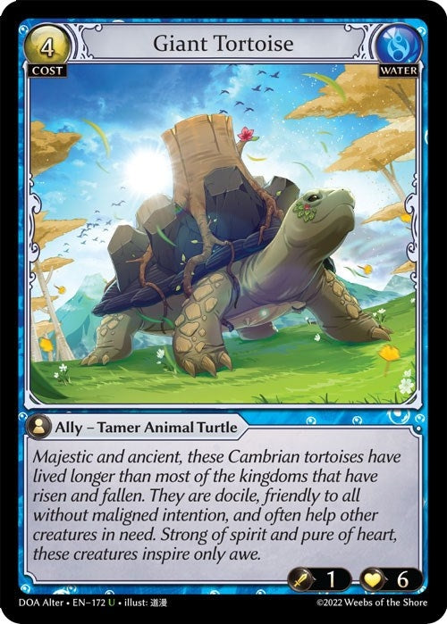 Image for Giant Tortoise (172) (Dawn of Ashes Alter Edition) (DOA Alter) - Grand Archive TCG