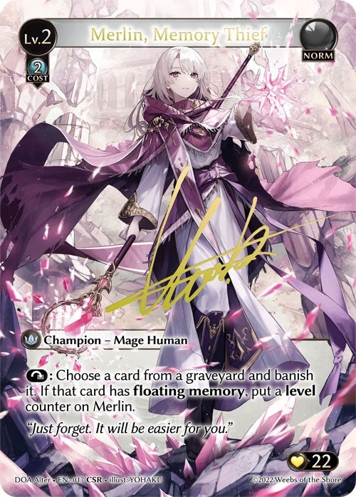 Image for Merlin, Memory Thief (CSR) (017) (Dawn of Ashes Alter Edition) (DOA Alter) - Grand Archive TCG
