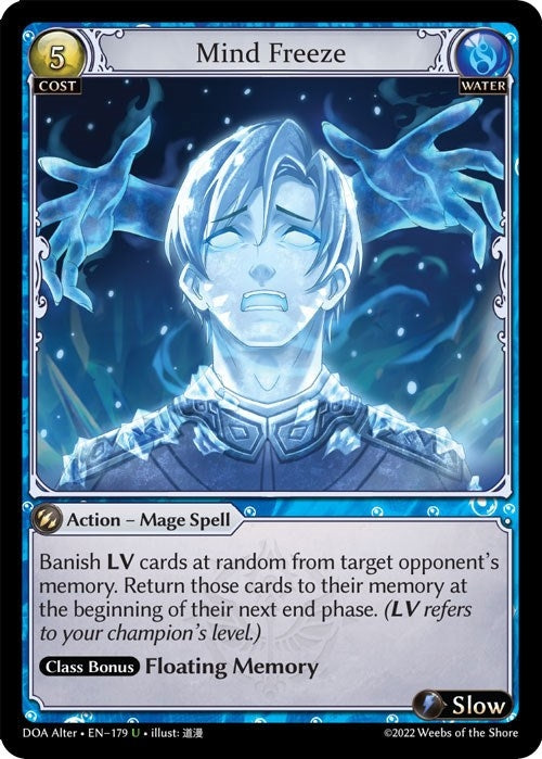 Image for Mind Freeze (179) (Dawn of Ashes Alter Edition) (DOA Alter) - Grand Archive TCG