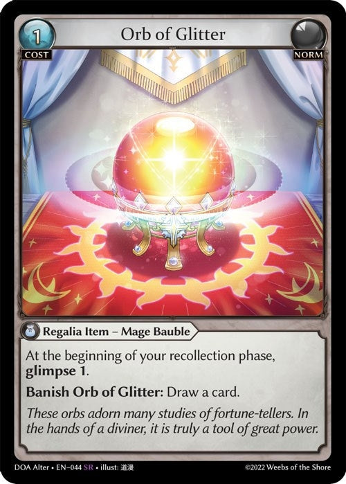 Image for Orb of Glitter (044) (Dawn of Ashes Alter Edition) (DOA Alter) - Grand Archive TCG