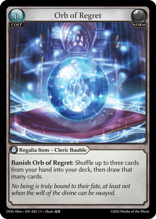 Image for Orb of Regret (045) (Dawn of Ashes Alter Edition) (DOA Alter) - Grand Archive TCG