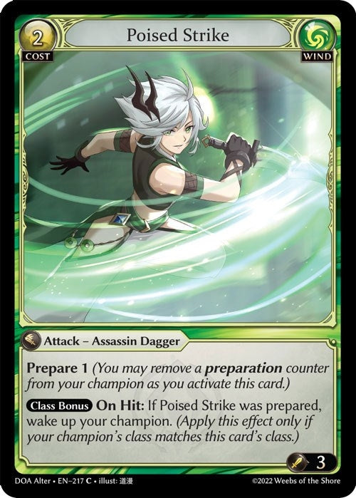 Image for Poised Strike (217) (Dawn of Ashes Alter Edition) (DOA Alter) - Grand Archive TCG