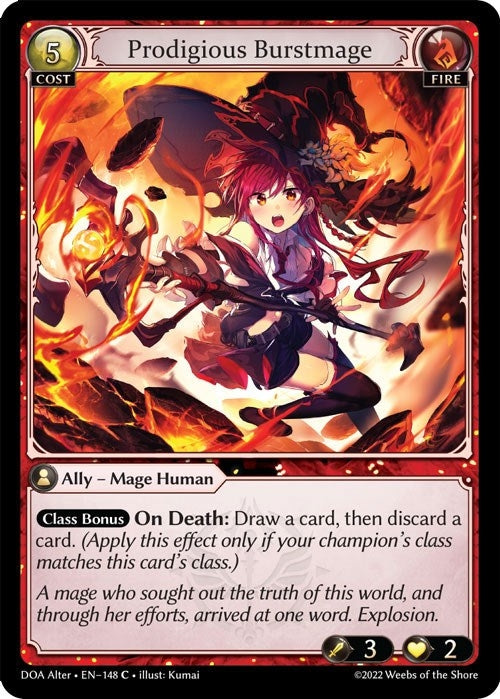 Image for Prodigious Burstmage (148) (Dawn of Ashes Alter Edition) (DOA Alter) - Grand Archive TCG