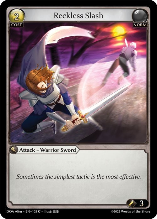 Image for Reckless Slash (105) (Dawn of Ashes Alter Edition) (DOA Alter) - Grand Archive TCG