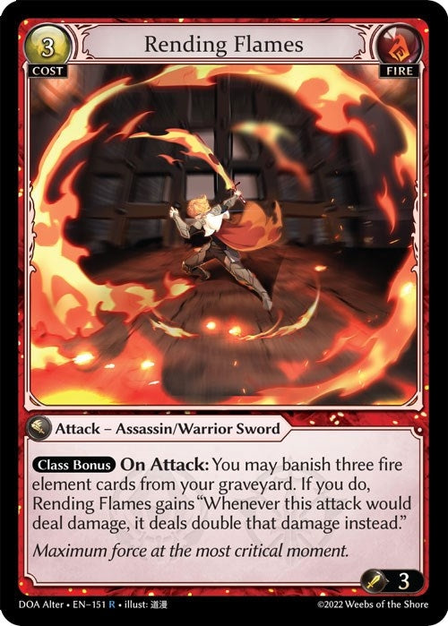 Image for Rending Flames (151) (Dawn of Ashes Alter Edition) (DOA Alter) - Grand Archive TCG