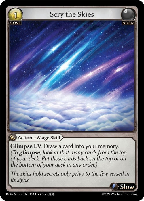 Image for Scry the Skies (108) (Dawn of Ashes Alter Edition) (DOA Alter) - Grand Archive TCG