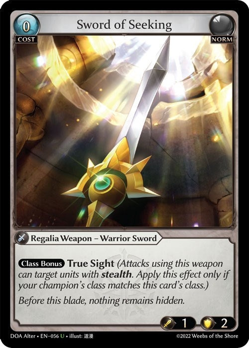 Image for Sword of Seeking (056) (Dawn of Ashes Alter Edition) (DOA Alter) - Grand Archive TCG