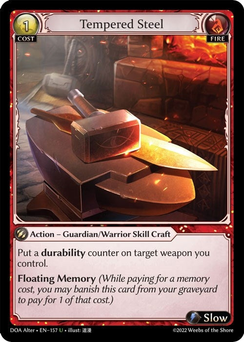 Image for Tempered Steel (157) (Dawn of Ashes Alter Edition) (DOA Alter) - Grand Archive TCG