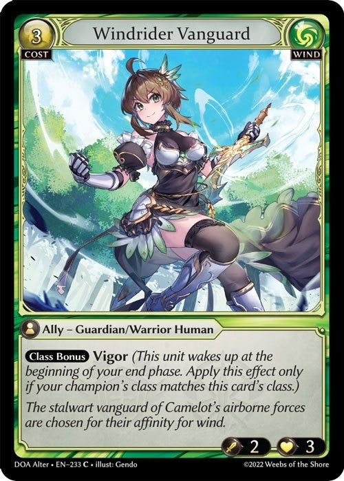 Image for Windrider Vanguard (233) (Dawn of Ashes Alter Edition) (DOA Alter) - Grand Archive TCG