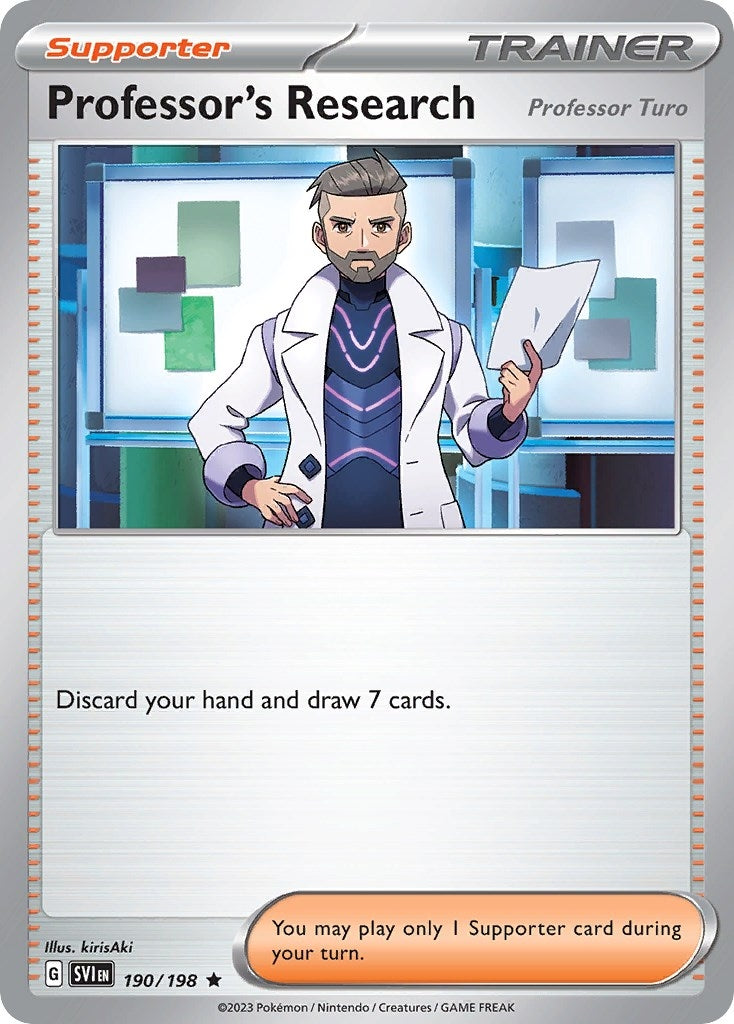 Image for Professor's Research [Professor Turo] - 190/198 (Non-Holo) (190/198) (Deck Exclusives) (PR) - Pokemon