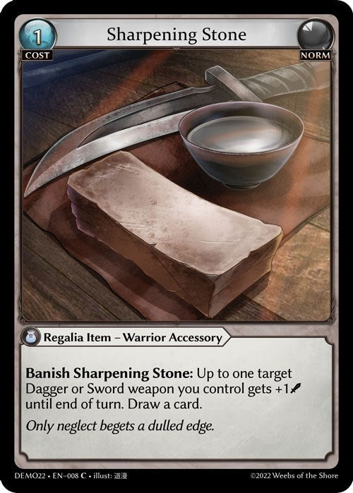 Image for Sharpening Stone (008) (2022 Demo Deck) (DEMO22) - Grand Archive TCG