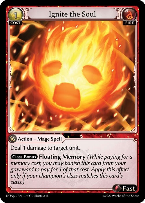 Image for Ignite the Soul (075) (Dawn of Ashes Prelude) (DOAp) - Grand Archive TCG