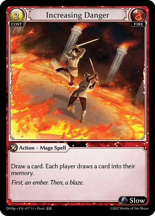 Image for Increasing Danger (077) (Dawn of Ashes Prelude) (DOAp) - Grand Archive TCG