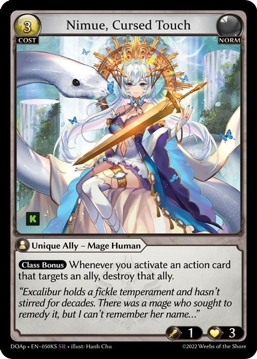 Image for Nimue, Cursed Touch (050KS) (Dawn of Ashes Prelude) (DOAp) - Grand Archive TCG