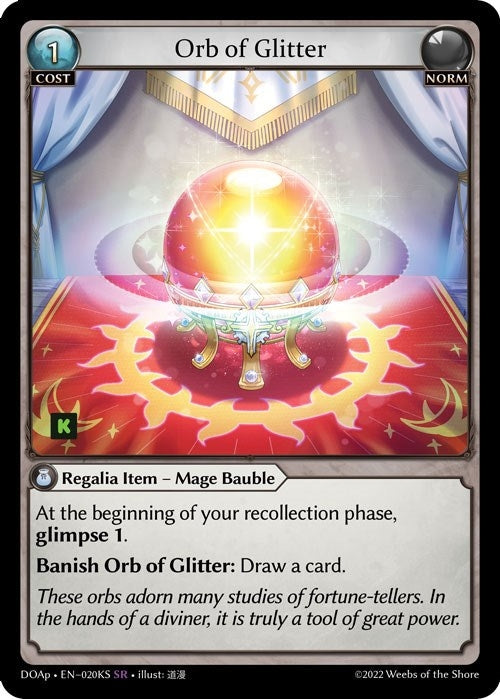 Image for Orb of Glitter (020KS) (Dawn of Ashes Prelude) (DOAp) - Grand Archive TCG